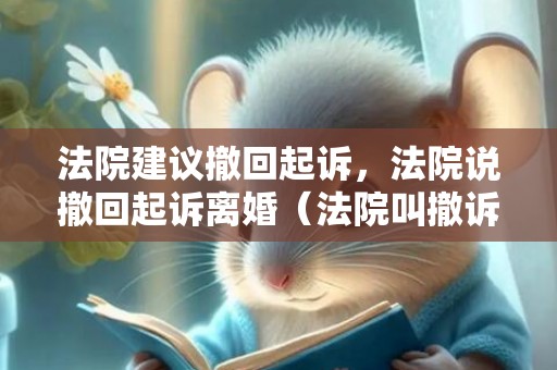 法院建议撤回起诉，法院说撤回起诉离婚（法院叫撤诉,不想撤诉可以吗离婚案件）