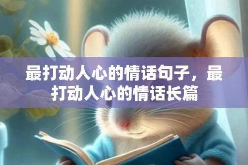 最打动人心的情话句子，最打动人心的情话长篇