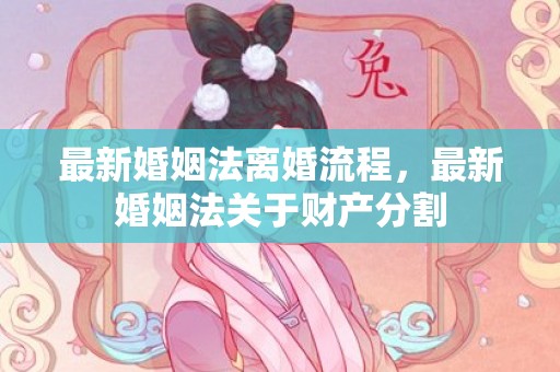 最新婚姻法离婚流程，最新婚姻法关于财产分割