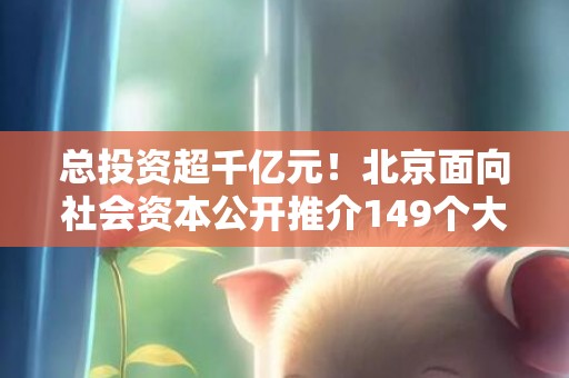 总投资超千亿元！北京面向社会资本公开推介149个大项目