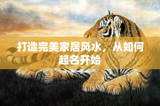 打造完美家居风水，从如何起名开始