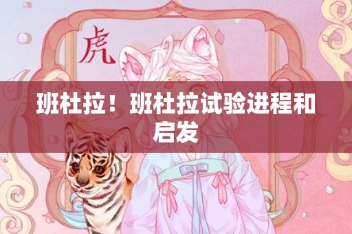 班杜拉！班杜拉试验进程和启发