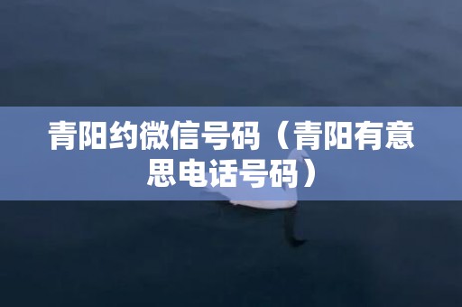 青阳约微信号码（青阳有意思电话号码）