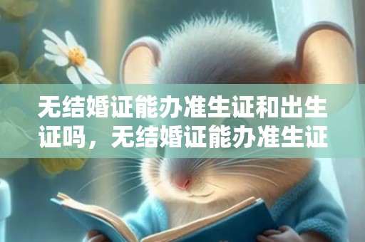 无结婚证能办准生证和出生证吗，无结婚证能办准生证明