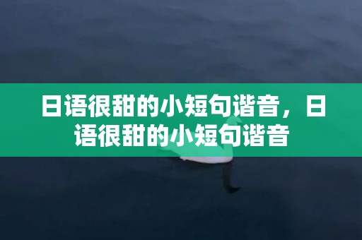 日语很甜的小短句谐音，日语很甜的小短句谐音