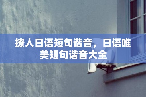 撩人日语短句谐音，日语唯美短句谐音大全