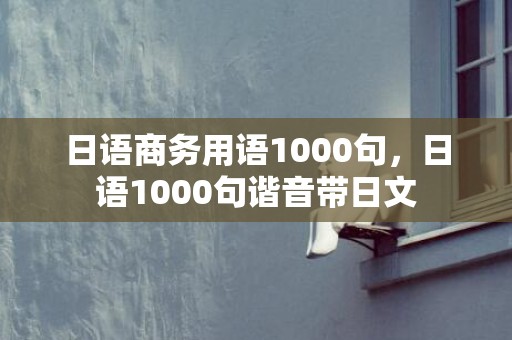 日语商务用语1000句，日语1000句谐音带日文