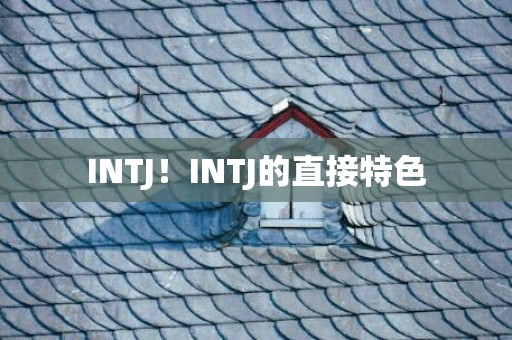 INTJ！INTJ的直接特色