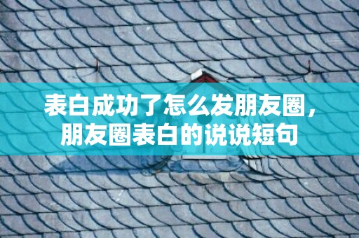 表白成功了怎么发朋友圈，朋友圈表白的说说短句