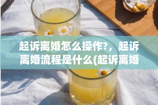 起诉离婚怎么操作?，起诉离婚流程是什么(起诉离婚需要多少钱)