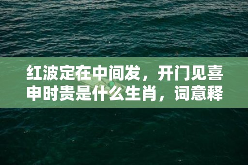 红波定在中间发，开门见喜申时贵是什么生肖，词意释义落实
