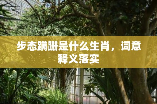 步态蹒跚是什么生肖，词意释义落实
