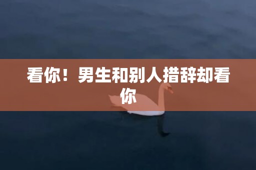 看你！男生和别人措辞却看你