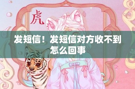发短信！发短信对方收不到怎么回事