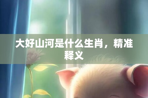 大好山河是什么生肖，精准释义