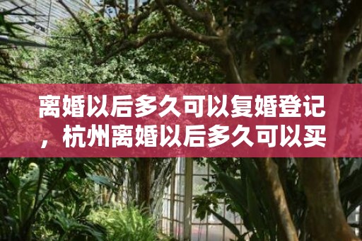 离婚以后多久可以复婚登记，杭州离婚以后多久可以买房