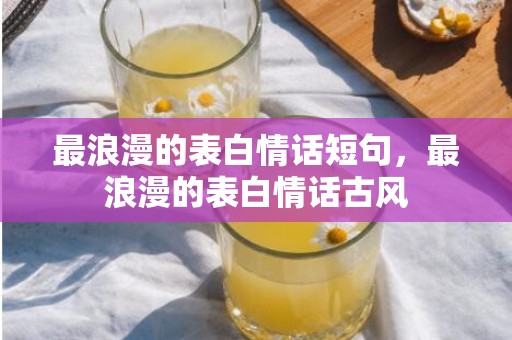 最浪漫的表白情话短句，最浪漫的表白情话古风