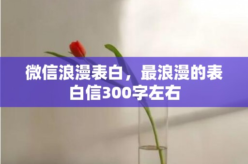 微信浪漫表白，最浪漫的表白信300字左右