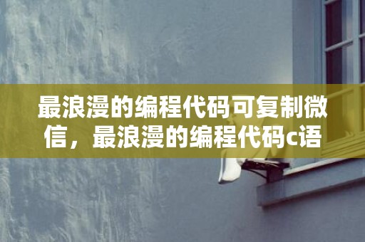最浪漫的编程代码可复制微信，最浪漫的编程代码c语言
