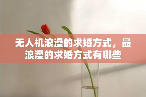 无人机浪漫的求婚方式，最浪漫的求婚方式有哪些