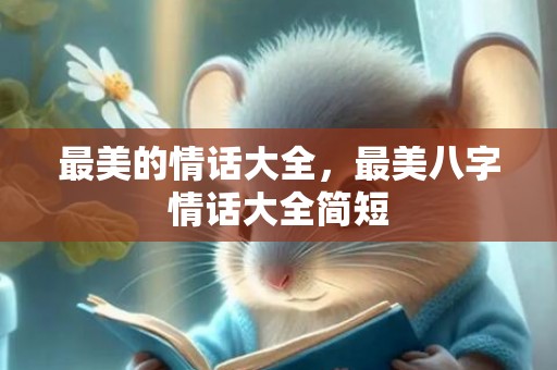 最美的情话大全，最美八字情话大全简短