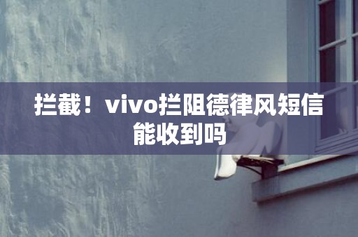 拦截！vivo拦阻德律风短信能收到吗