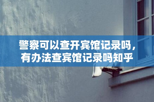 警察可以查开宾馆记录吗，有办法查宾馆记录吗知乎