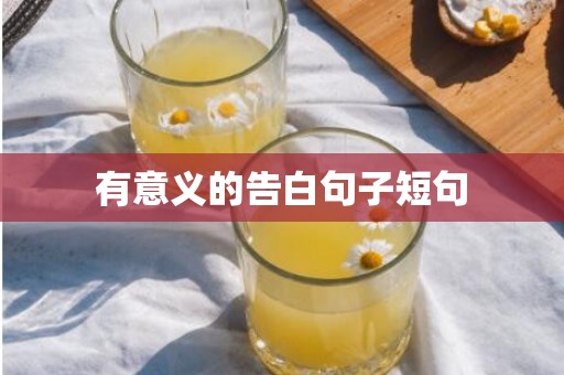 有意义的告白句子短句