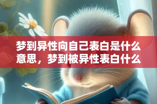 梦到异性向自己表白是什么意思，梦到被异性表白什么意思