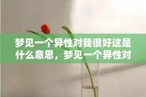 梦见一个异性对我很好这是什么意思，梦见一个异性对我很好