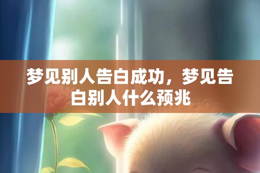 梦见别人告白成功，梦见告白别人什么预兆