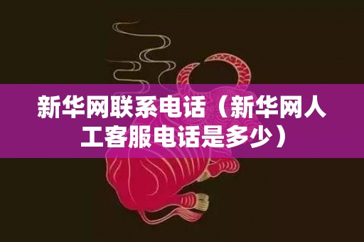 新华网联系电话（新华网人工客服电话是多少）