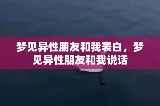 梦见异性朋友和我表白，梦见异性朋友和我说话