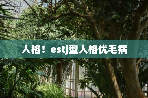 人格！estj型人格优毛病