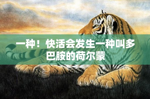 一种！快活会发生一种叫多巴胺的荷尔蒙