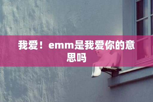 我爱！emm是我爱你的意思吗