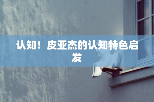 认知！皮亚杰的认知特色启发