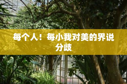 每个人！每小我对美的界说分歧