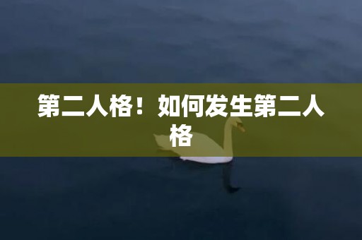 第二人格！如何发生第二人格