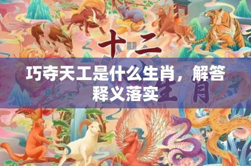 巧夺天工是什么生肖，解答释义落实