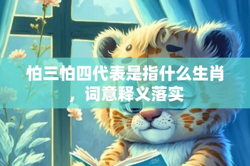 怕三怕四代表是指什么生肖，词意释义落实
