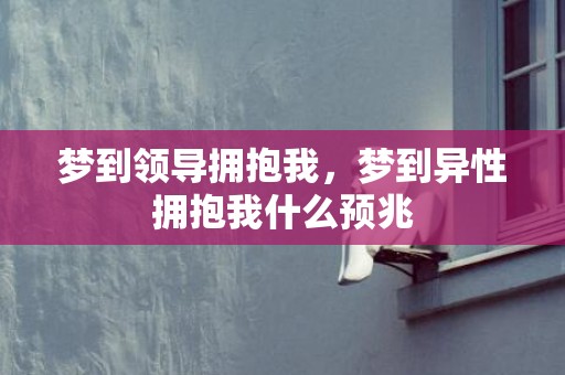 梦到领导拥抱我，梦到异性拥抱我什么预兆