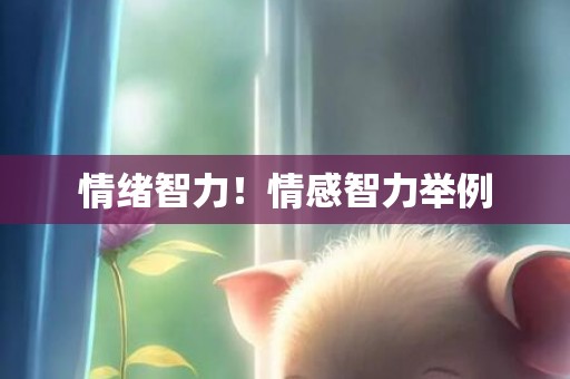 情绪智力！情感智力举例