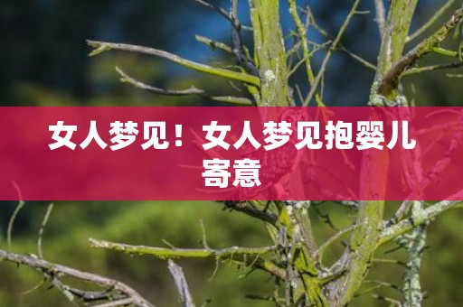 女人梦见！女人梦见抱婴儿寄意