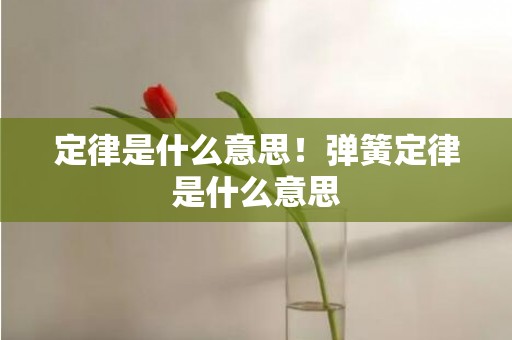 定律是什么意思！弹簧定律是什么意思