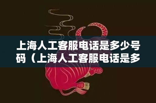 上海人工客服电话是多少号码（上海人工客服电话是多少）