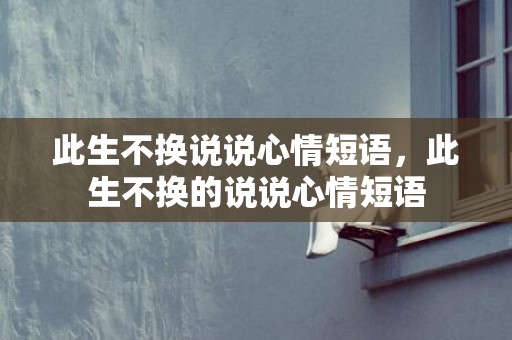 此生不换说说心情短语，此生不换的说说心情短语