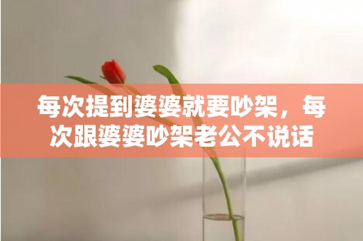 每次提到婆婆就要吵架，每次跟婆婆吵架老公不说话