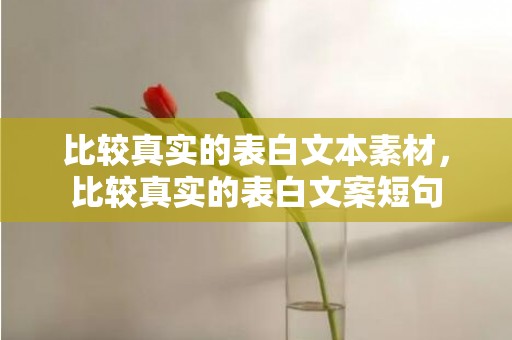 比较真实的表白文本素材，比较真实的表白文案短句