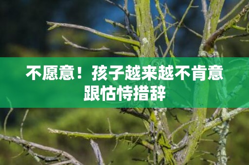 不愿意！孩子越来越不肯意跟怙恃措辞